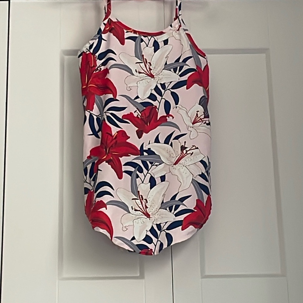 Mommy and Me Red, White, and Blue Floral Dresses